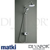 Matki EX917 CX Elixir Modern Cross Handle Exposed with Curved Wall Assembly Shower Spare Parts